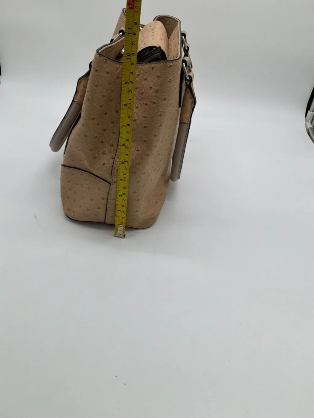 G‎ by Guess Ostrich Embossed Faux Leather Satchel Handbag